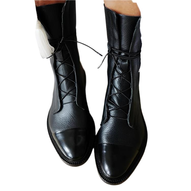 Zuriel Botas de Cuero para Mujer – Botines Elegantes con Tacón Cómodo Chic