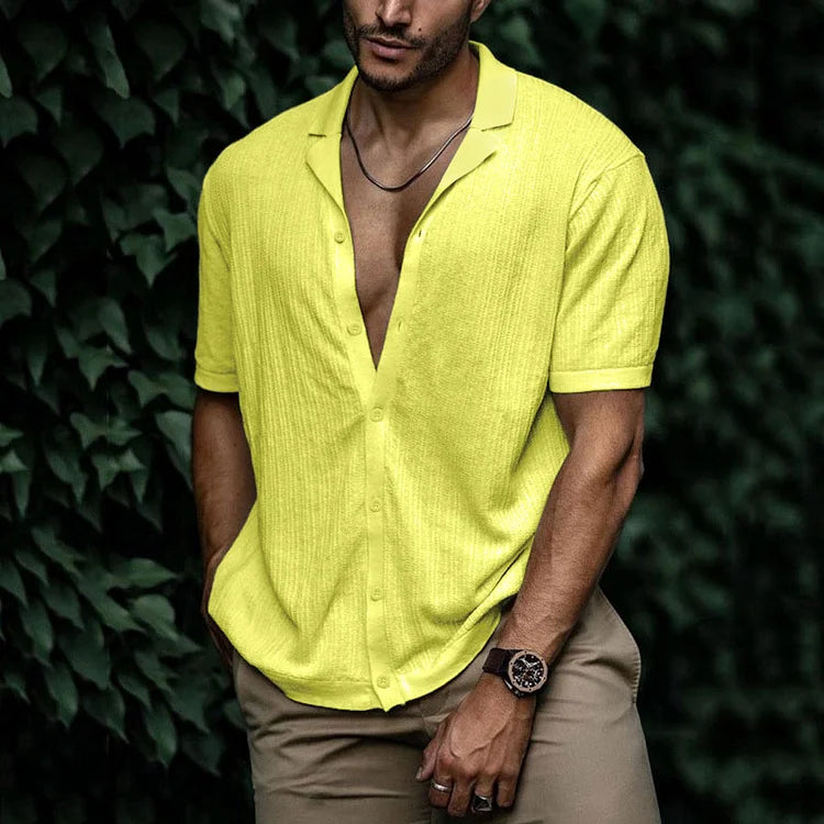 Leandro Camisa de Lino para Hombre – Camisa Verano Casual Elegante