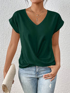 Yasmine Top para Mujer – Blusa Elegante Escote V Casual Chic Moderna