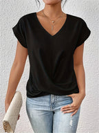 Yasmine Top para Mujer – Blusa Elegante Escote V Casual Chic Moderna
