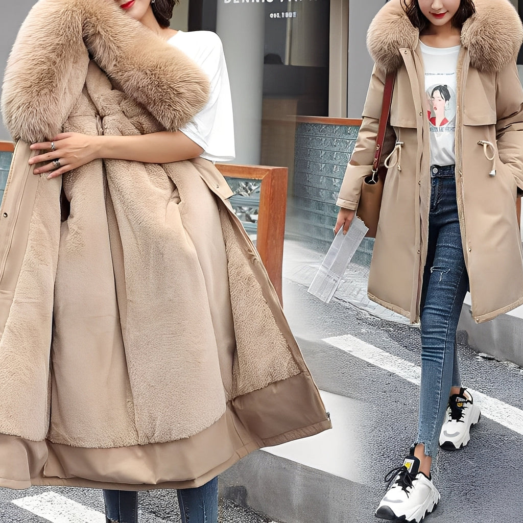 Evette Abrigo de Invierno para Mujer – Chaqueta Acolchada con Capucha Chic