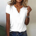 Evalynn Blusa de Verano para Mujer – Blusa Cuello V Elegante Casual Chic