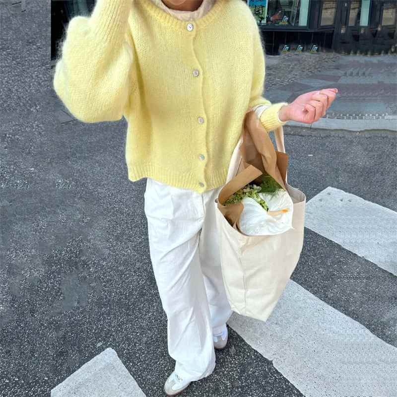 Addilyn Cárdigan para Mujer – Jersey Punto Elegante Casual Chic Invierno