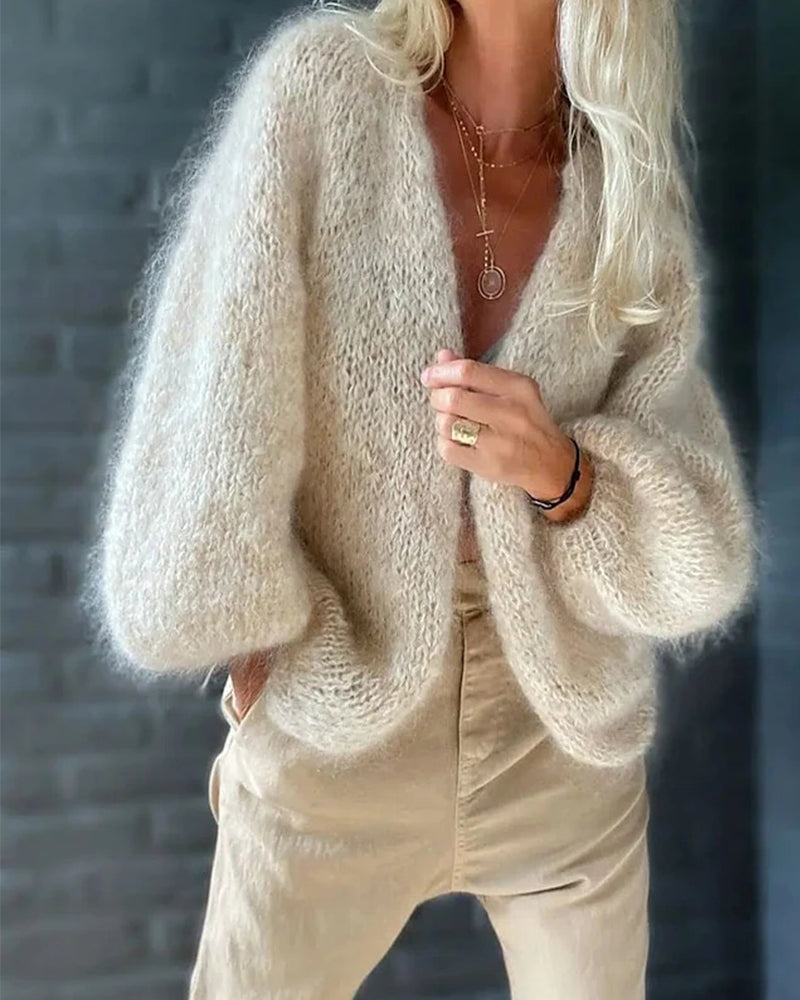 Anna Cárdigan para Mujer – Chaqueta de Punto Suave Elegante Casual Chic