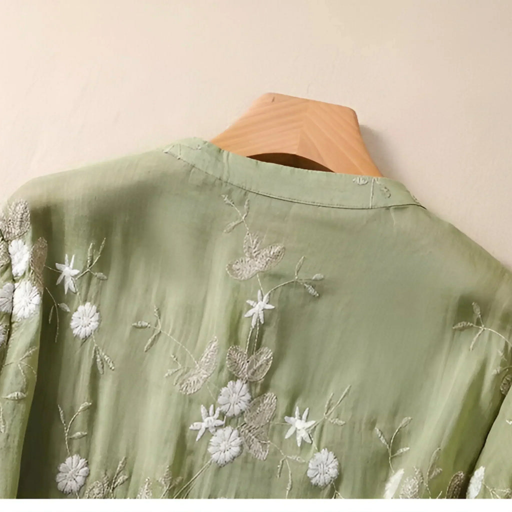 Emily Blusa Floral para Mujer – Blusa Elegante Romántica Casual Chic