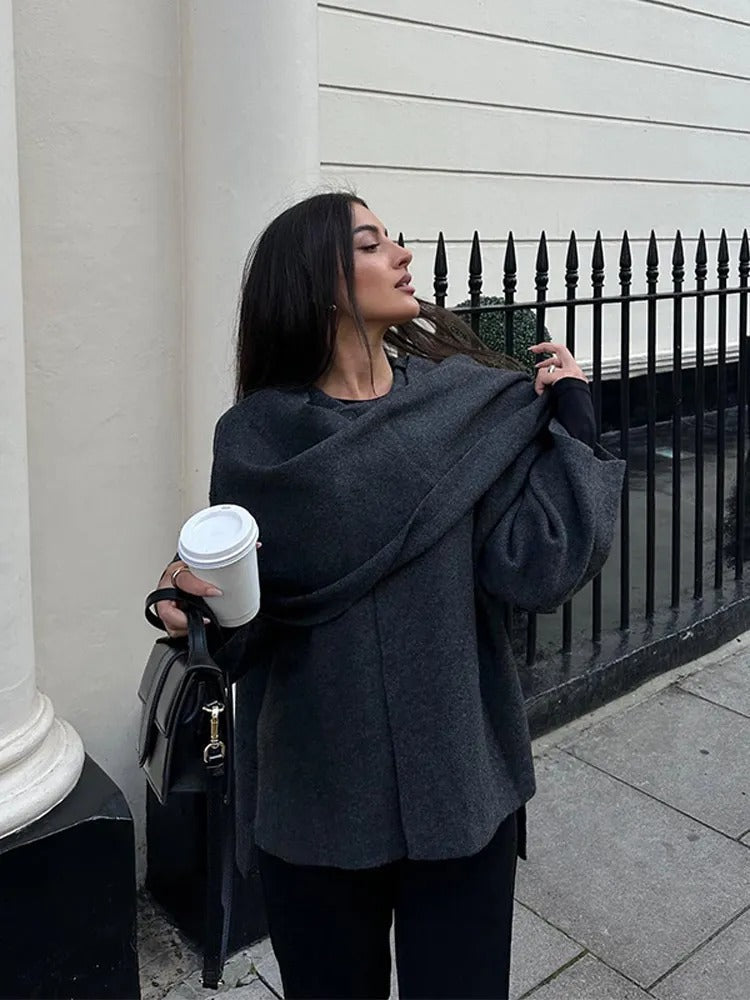 Poncho Fluido de Invierno para Mujer