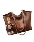 Emma Rustic Edge Tote – Bolso Tote Vintage de Cuero Vegano Elegante