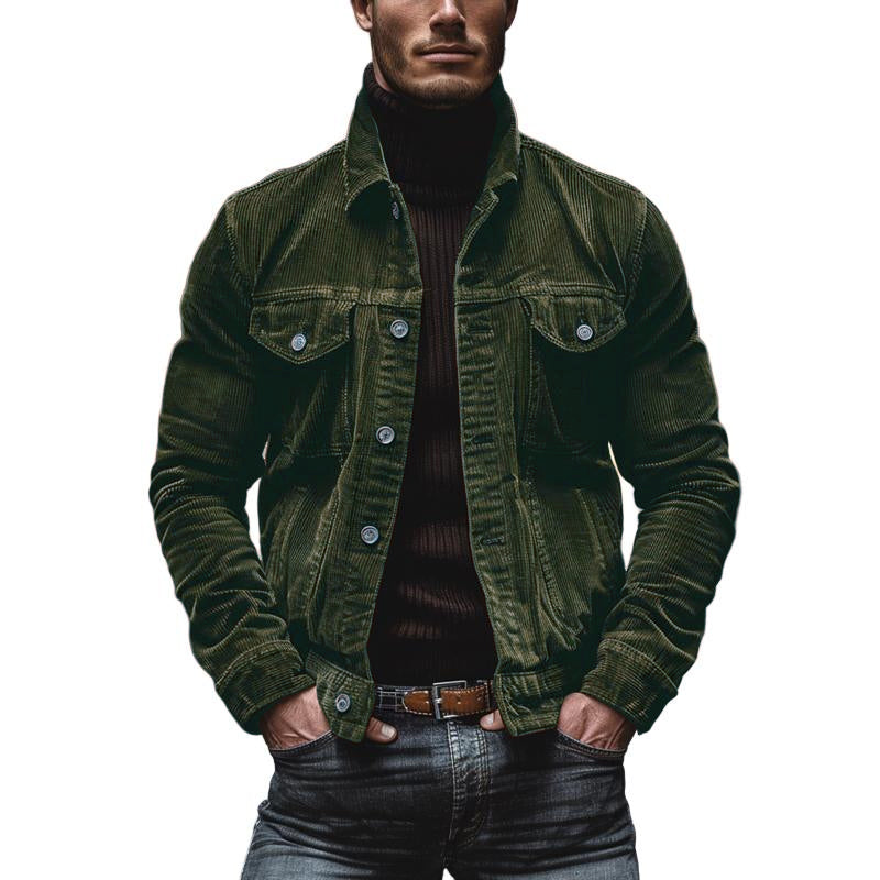 Bryn Chaqueta de Pana para Hombre – Chaqueta Workwear Retro Casual Chic