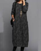 Emily Vestido Largo para Mujer – Vestido Polar Floral Cómodo y Elegante Chic