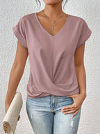 Yasmine Top para Mujer – Blusa Elegante Escote V Casual Chic Moderna