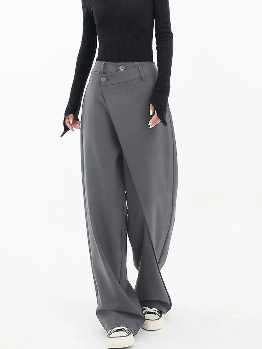Emma Pantalón Oversize para Mujer – Pantalón Baggy Casual Chic Fluido