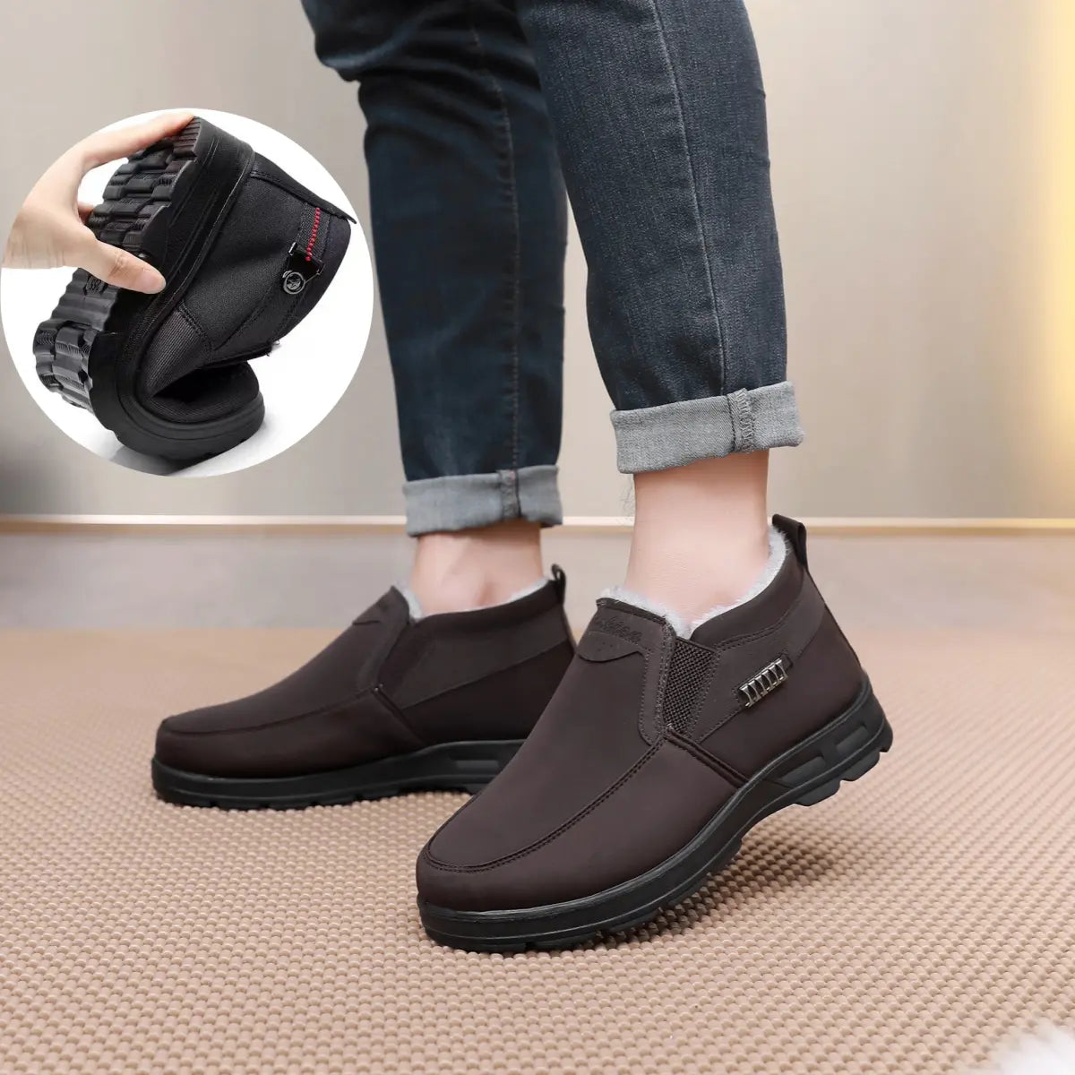 Ryan Zapatos de Invierno para Hombre – Calzado Térmico Antideslizante Cómodo