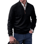 Adrian Jersey con Cremallera para Hombre – Suéter Elegante Cachemira Chic