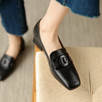 Lucienne Zapatos Mary Jane para Mujer – Mocasines de Cuero con Tacón Chunky Elegante