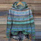 Gwen Sudadera con Capucha para Mujer – Hoodie Étnico Retro Casual Chic