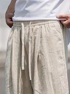 Liam Pantalón de Lino para Hombre – Pantalón Amplio Casual Elegante Verano