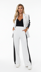 Aila Conjunto Athleisure para Mujer – Chándal Elegante Rayas Casual Chic