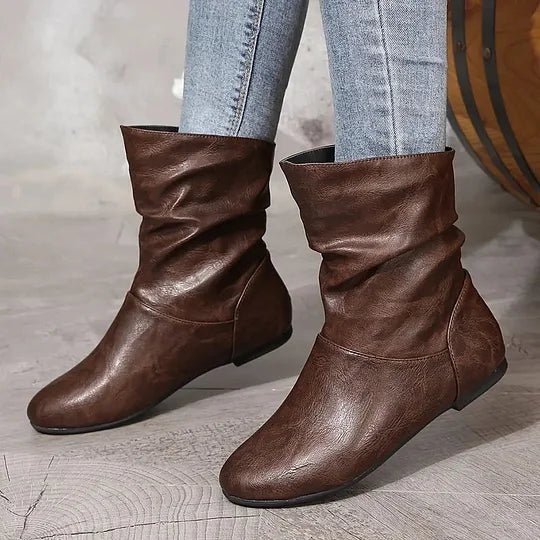 Amara Botines de Cuero para Mujer – Botas Elegantes Antideslizantes Premium Chic