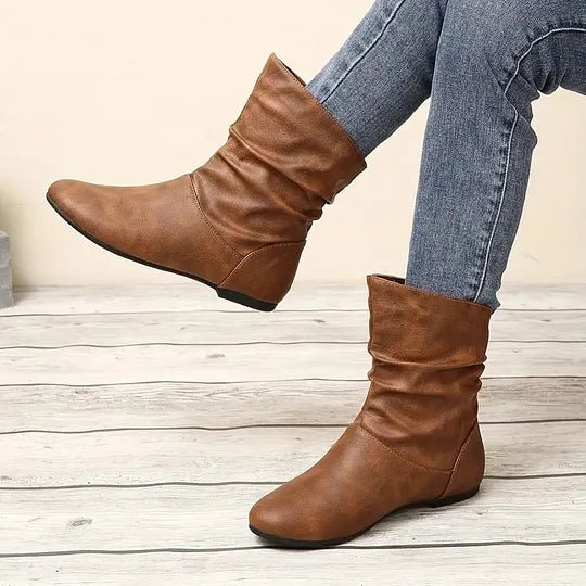 Amara Botines de Cuero para Mujer – Botas Elegantes Antideslizantes Premium Chic