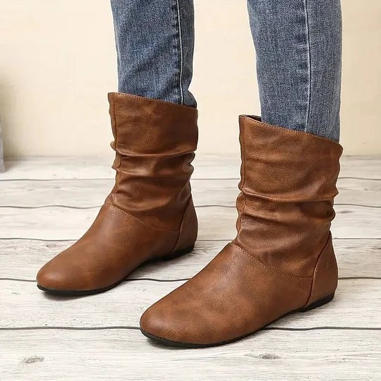 Amara Botines de Cuero para Mujer – Botas Elegantes Antideslizantes Premium Chic