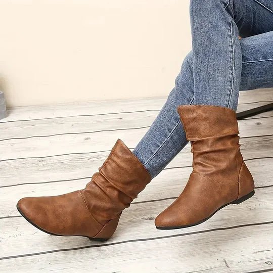 Amara Botines de Cuero para Mujer – Botas Elegantes Antideslizantes Premium Chic