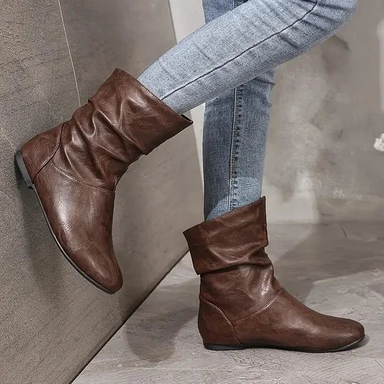 Amara Botines de Cuero para Mujer – Botas Elegantes Antideslizantes Premium Chic