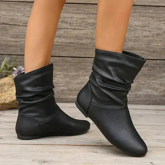 Amara Botines de Cuero para Mujer – Botas Elegantes Antideslizantes Premium Chic