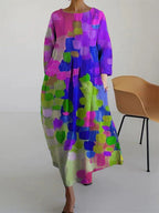Anna Vestido Floral para Mujer – Vestido de Algodón Fresco y Elegante Verano