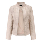 Janiyah Chaqueta de Cuero para Mujer – Cazadora Elegante con Cremalleras Chic