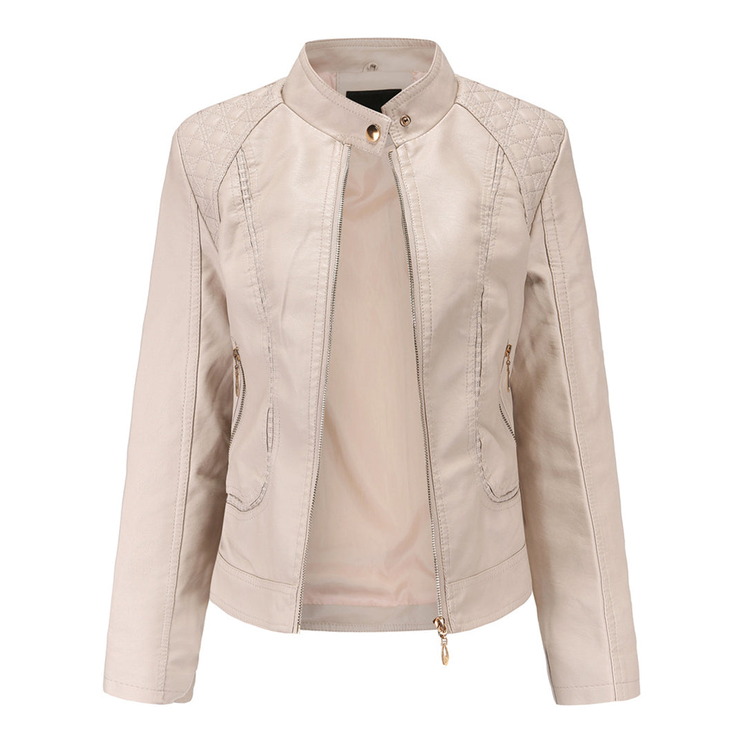 Janiyah Chaqueta de Cuero para Mujer – Cazadora Elegante con Cremalleras Chic