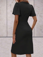 Harper Vestido Cruzado para Mujer – Vestido Elegante Escote en V Chic