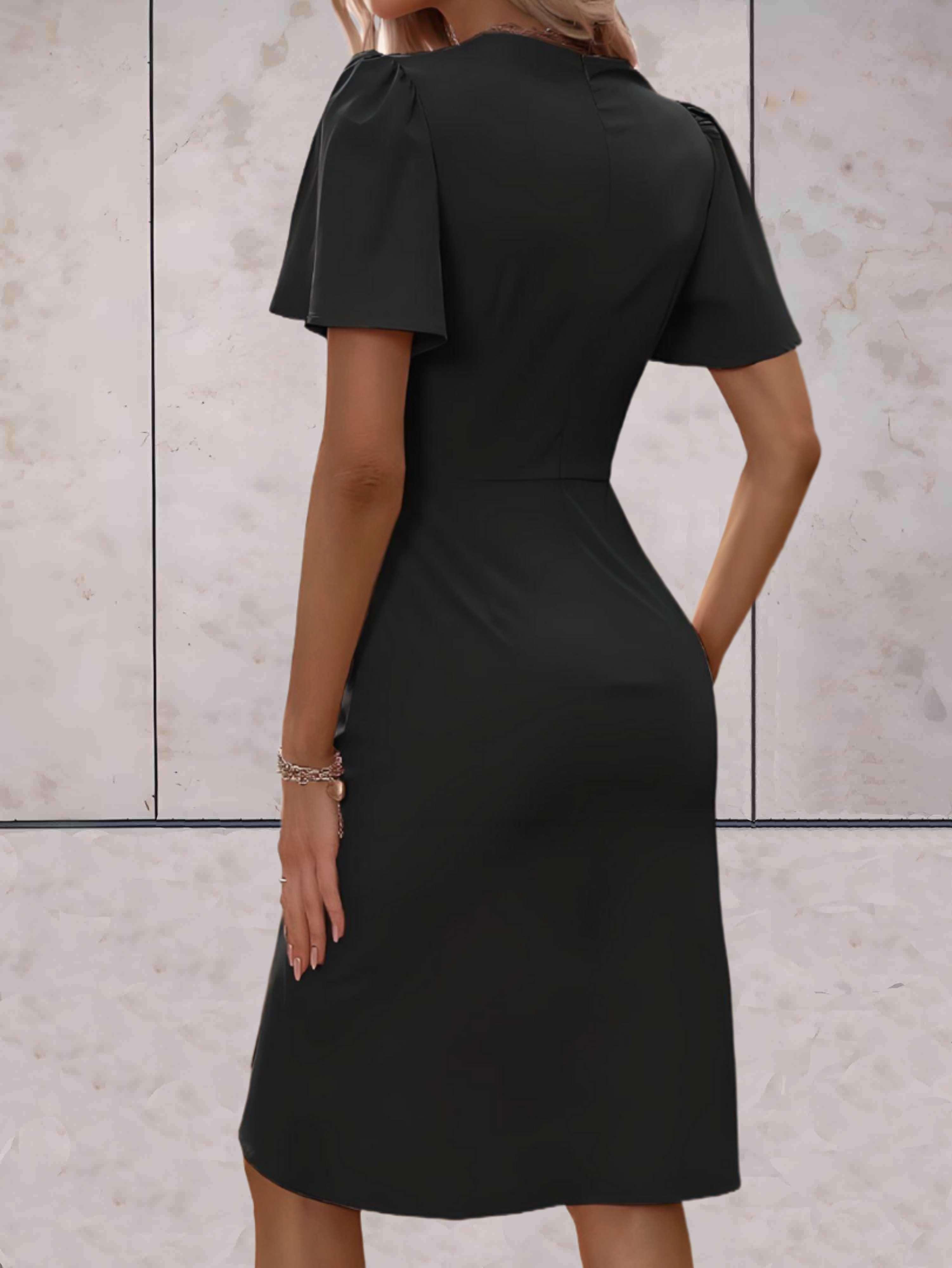 Harper Vestido Cruzado para Mujer – Vestido Elegante Escote en V Chic