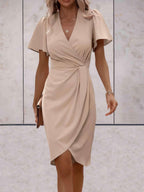 Harper Vestido Cruzado para Mujer – Vestido Elegante Escote en V Chic