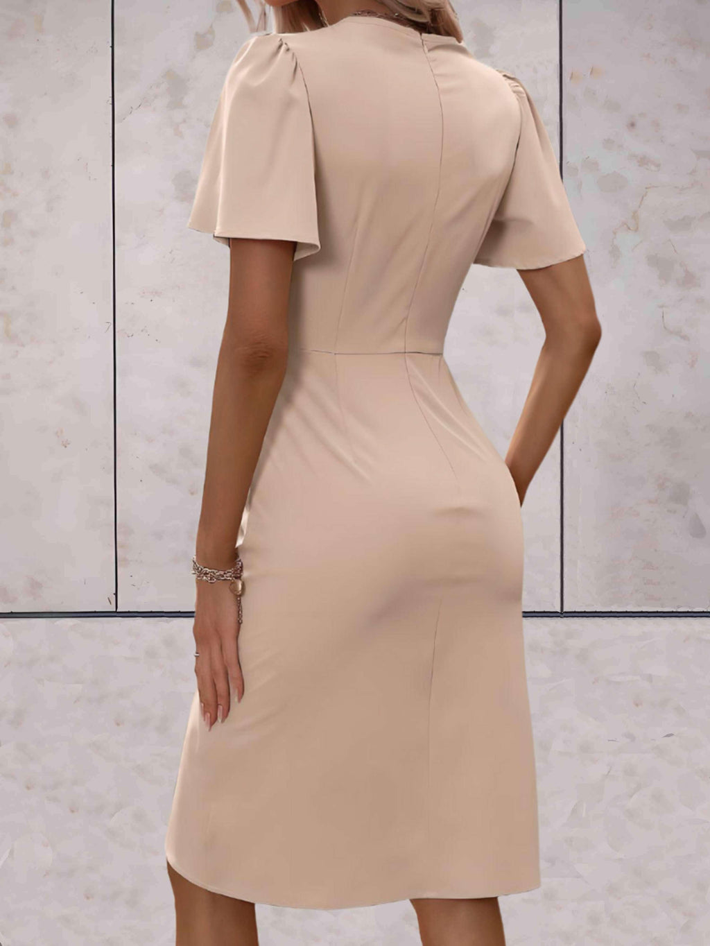 Harper Vestido Cruzado para Mujer – Vestido Elegante Escote en V Chic
