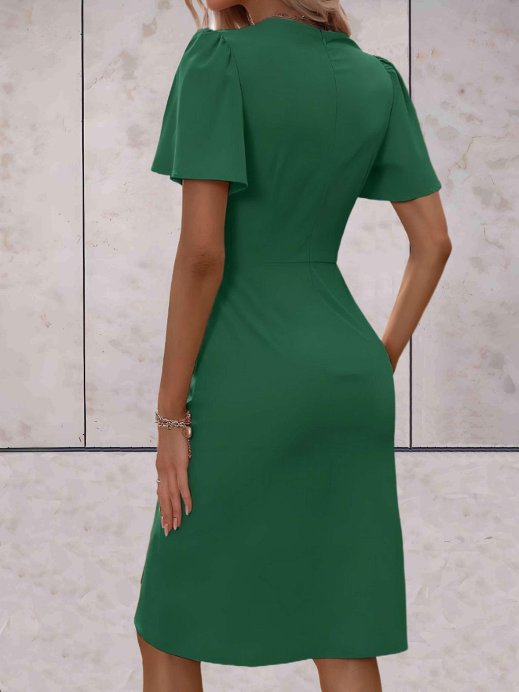 Harper Vestido Cruzado para Mujer – Vestido Elegante Escote en V Chic