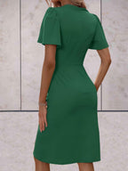 Harper Vestido Cruzado para Mujer – Vestido Elegante Escote en V Chic