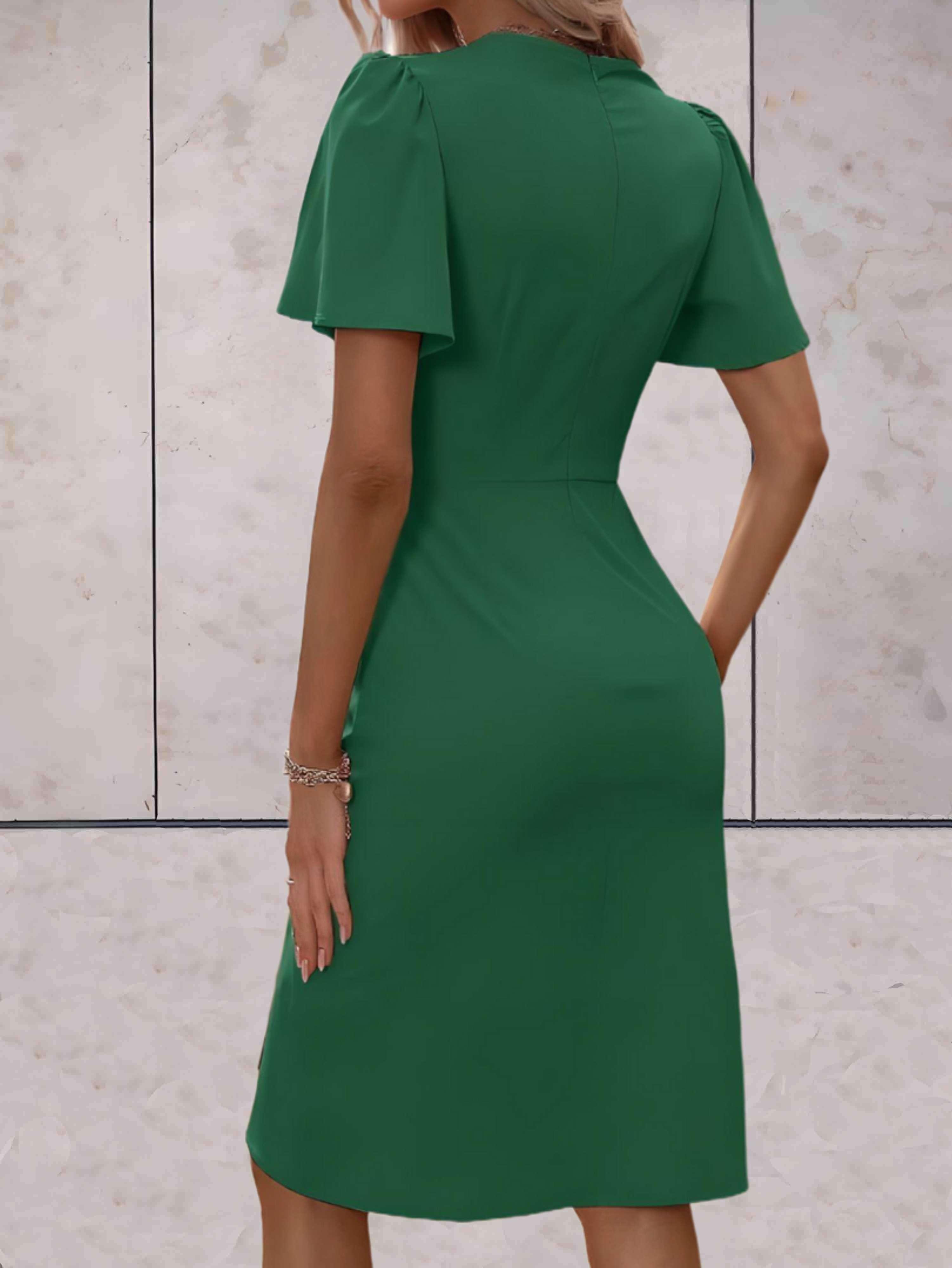 Harper Vestido Cruzado para Mujer – Vestido Elegante Escote en V Chic