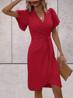 Harper Vestido Cruzado para Mujer – Vestido Elegante Escote en V Chic