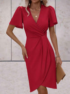 Harper Vestido Cruzado para Mujer – Vestido Elegante Escote en V Chic