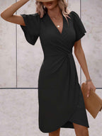 Harper Vestido Cruzado para Mujer – Vestido Elegante Escote en V Chic