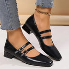 Luciana Bailarinas para Mujer – Zapatos Elegantes con Doble Correa Chic