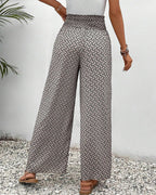 Sophia Pantalón Mujer – Pantalón Palazzo de Talle Alto con Pierna Ancha Elegante