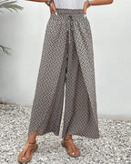 Sophia Pantalón Mujer – Pantalón Palazzo de Talle Alto con Pierna Ancha Elegante