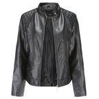 Janiyah Chaqueta de Cuero para Mujer – Cazadora Elegante con Cremalleras Chic