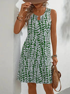Hannie Vestido Mini de Verano para Mujer – Vestido Estampado Sin Mangas