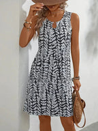 Hannie Vestido Mini de Verano para Mujer – Vestido Estampado Sin Mangas