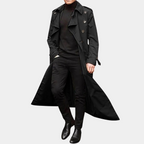 Gabriel Trench para Hombre – Abrigo Largo Impermeable con Diseño Clásico Elegante