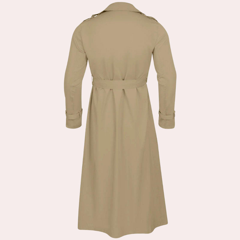 Gabriel Trench para Hombre – Abrigo Largo Impermeable con Diseño Clásico Elegante