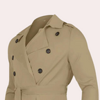 Gabriel Trench para Hombre – Abrigo Largo Impermeable con Diseño Clásico Elegante