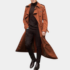 Gabriel Trench para Hombre – Abrigo Largo Impermeable con Diseño Clásico Elegante